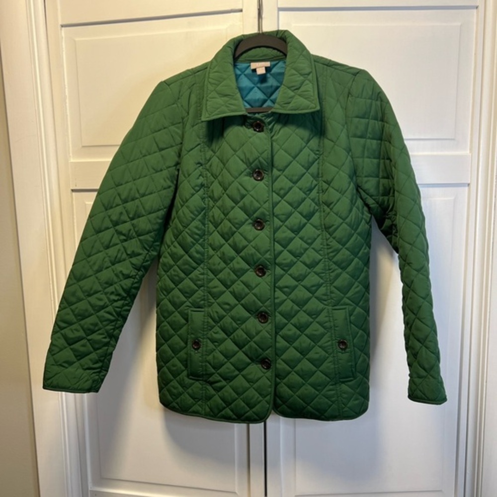 J. Jill Quilted Jacket Size Women’s Small Color Green